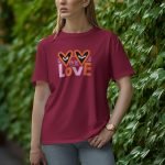 Two Hearts One Love - Half Sleeve T-Shirt for Women