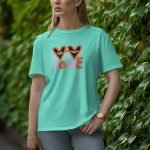Two Hearts One Love - Half Sleeve T-Shirt for Women