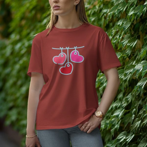 Hanging Loves - Half Sleeve T-Shirt for Women