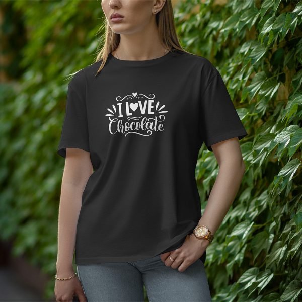 I Love Chocolate - Half Sleeve T-Shirt for Women