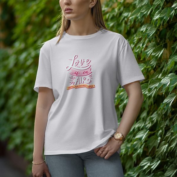 Love Is In The Air - Half Sleeve T-Shirt for Women