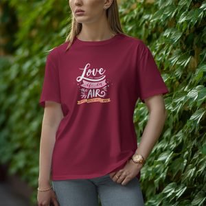 Love Is In The Air - Half Sleeve T-Shirt for Women