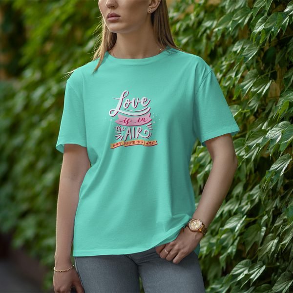Love Is In The Air - Half Sleeve T-Shirt for Women