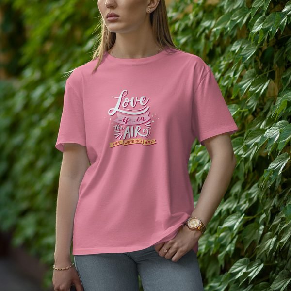 Love Is In The Air - Half Sleeve T-Shirt for Women