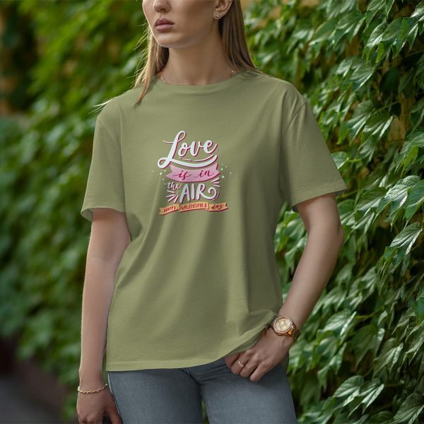 Love Is In The Air - Half Sleeve T-Shirt for Women