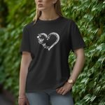 Love With Butterfly - Half Sleeve T-Shirt for Women