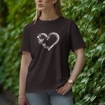 Love With Butterfly - Half Sleeve T-Shirt for Women