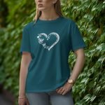 Love With Butterfly - Half Sleeve T-Shirt for Women