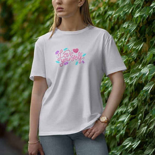 Love Yourself - Half Sleeve T-Shirt for Women