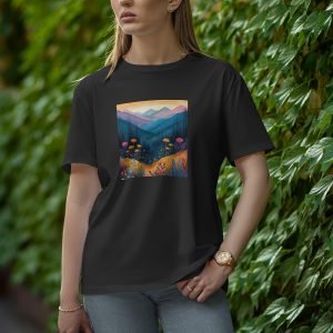 Mountain Flowers - Half Sleeve T-Shirt for Women