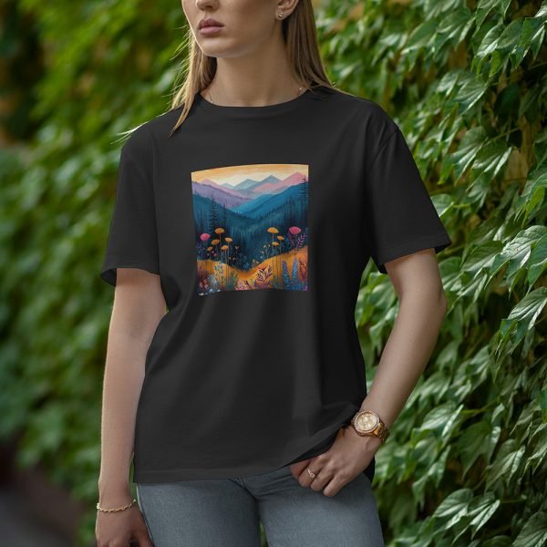 Mountain Flowers - Half Sleeve T-Shirt for Women
