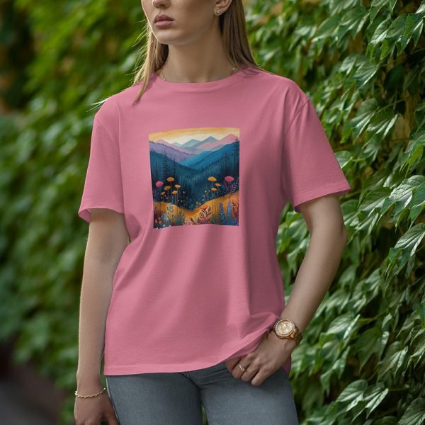 Mountain Flowers - Half Sleeve T-Shirt for Women