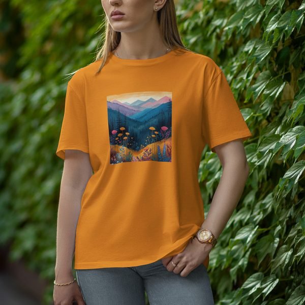 Mountain Flowers - Half Sleeve T-Shirt for Women