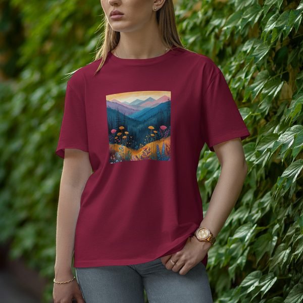Mountain Flowers - Half Sleeve T-Shirt for Women