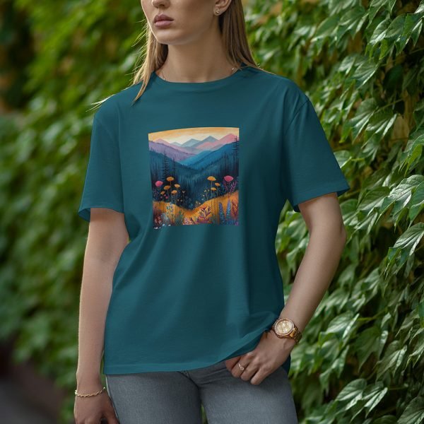 Mountain Flowers - Half Sleeve T-Shirt for Women