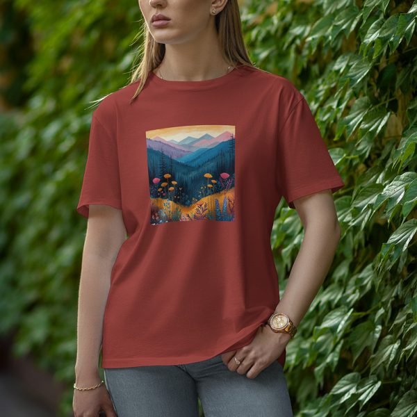 Mountain Flowers - Half Sleeve T-Shirt for Women