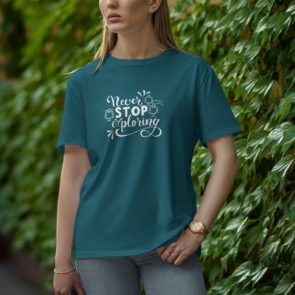 Never Stop - Half Sleeve T-Shirt for Women