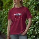 Umbrella With Love - Half Sleeve T-Shirt for Women