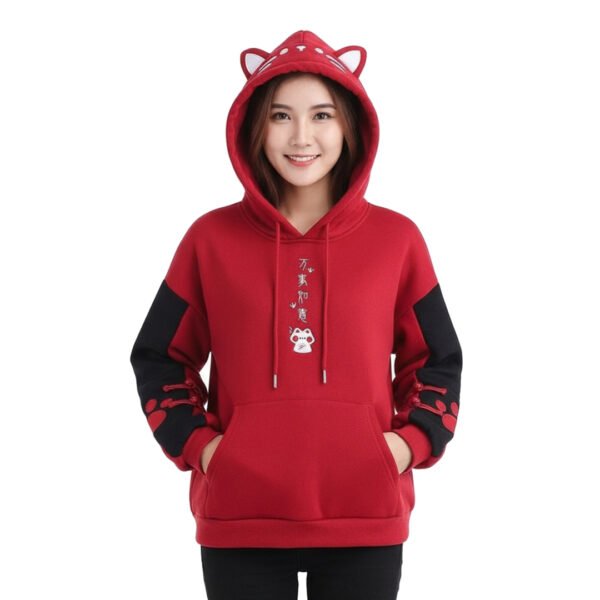 Kawaii Ear Hoodie for Women – Soft & Stylish Winter Wear