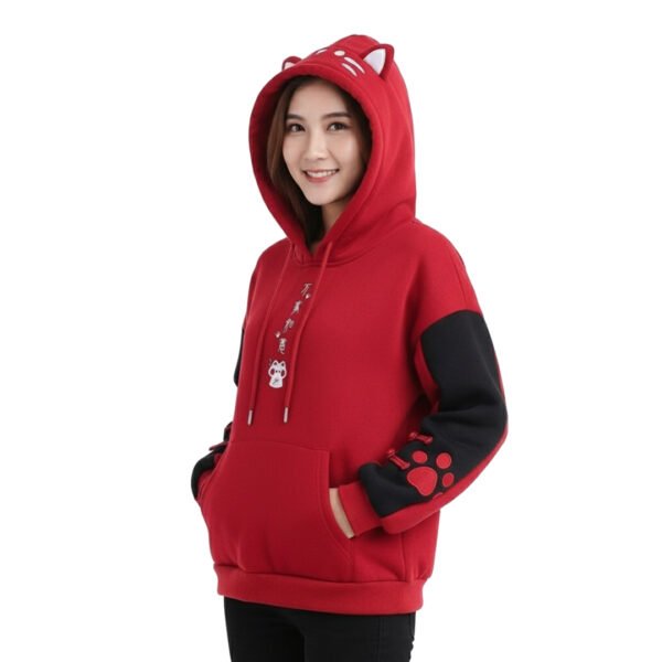 Kawaii Ear Hoodie for Women – Soft & Stylish Winter Wear