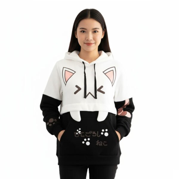 Neko Fang Ear Hoodie for Women – Soft, Stylish & Cozy Winter Wear