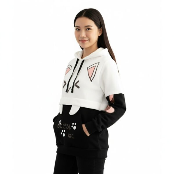Neko Fang Ear Hoodie for Women – Soft, Stylish & Cozy Winter Wear