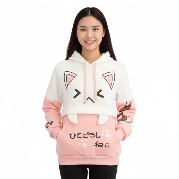 Neko Fang Ear Hoodie for Women – Soft, Stylish & Cozy Winter Wear