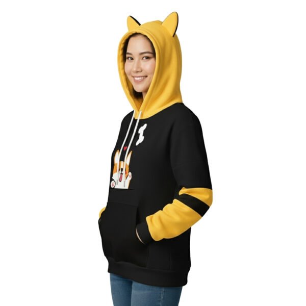 Happy Corgi Ear Hoodie for Women – Soft, Stylish & Cozy Winter Wear