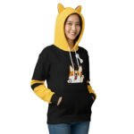 Happy Corgi Ear Hoodie for Women – Soft, Stylish & Cozy Winter Wear
