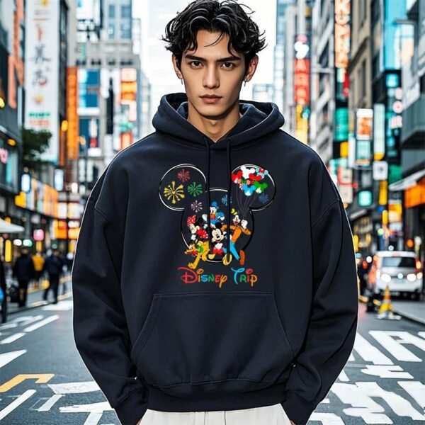 Men’s Mickey and Family Trip Hoodie – Classic Fit | Premium Winter Wear